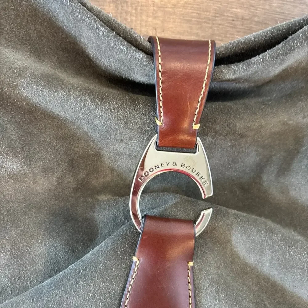 Dooney & Bourke Moss Large Hobo Suede Leather Bag